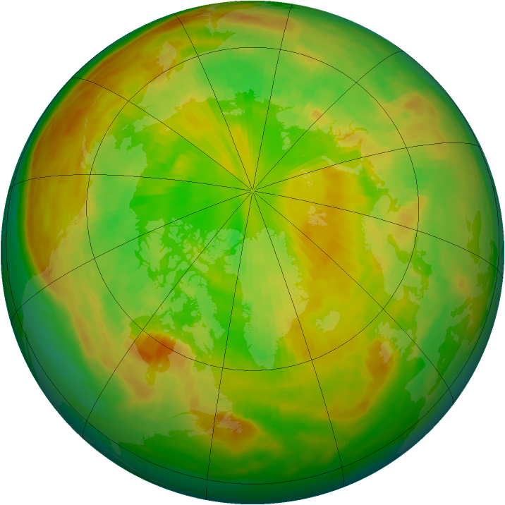 Arctic ozone map for 08 June 1981